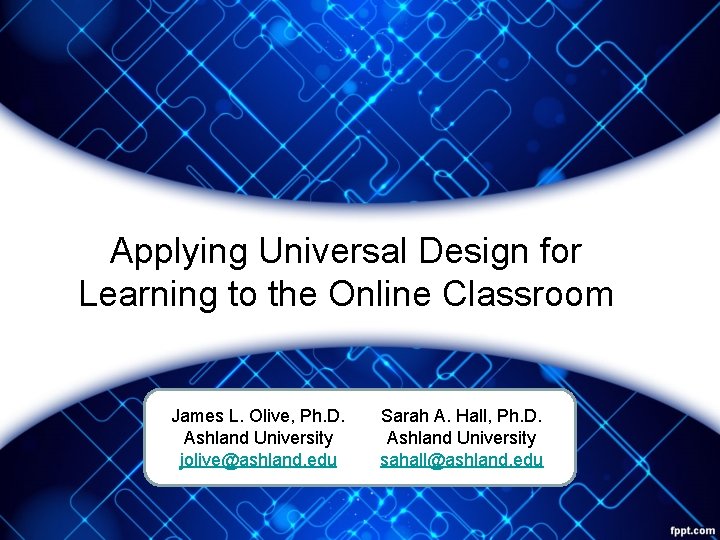 Applying Universal Design for Learning to the Online