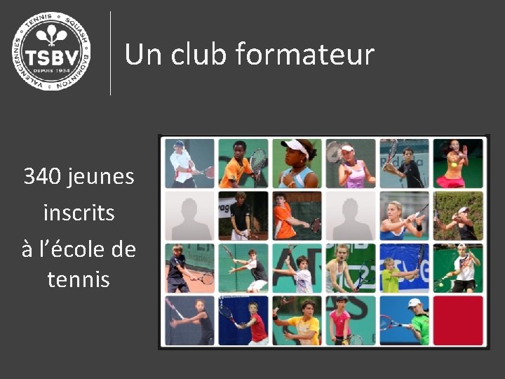 Un club formateur 340 jeunes inscrits à l’école de tennis 