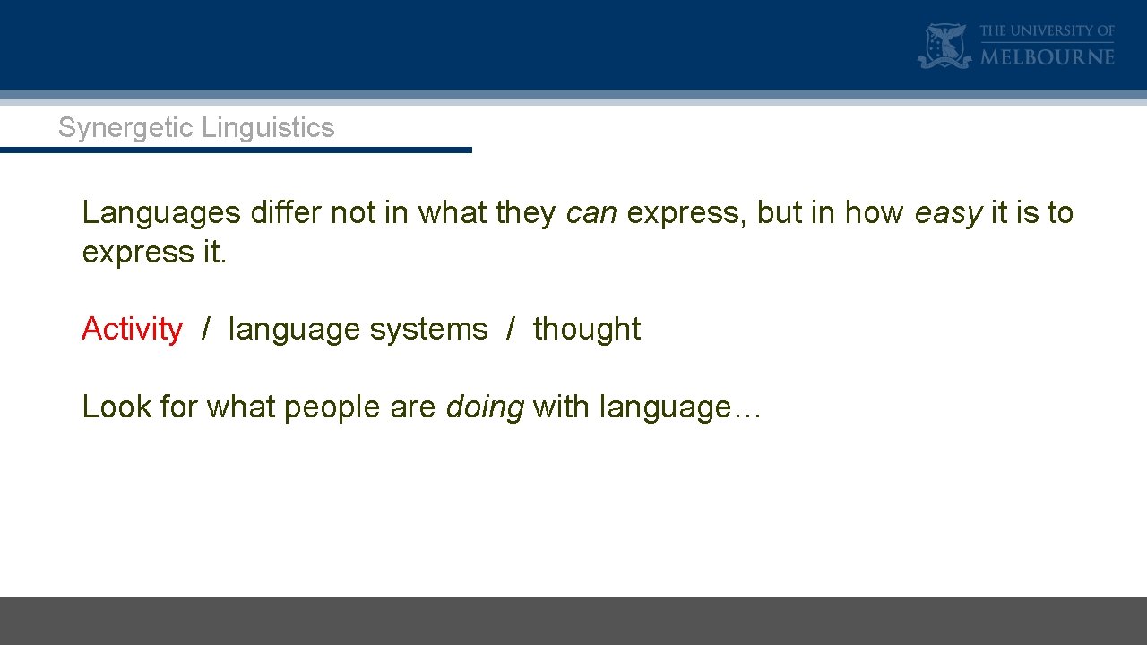 Synergetic Linguistics Languages differ not in what they can express, but in how easy