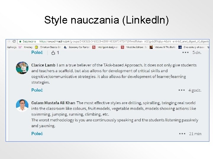 Style nauczania (Linkedln) 