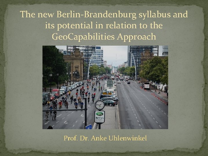 The new Berlin-Brandenburg syllabus and its potential in relation to the Geo. Capabilities Approach
