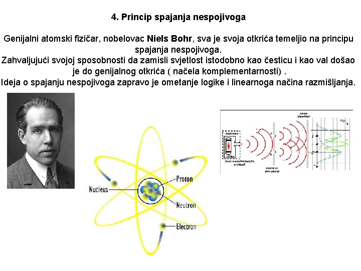 4. Princip spajanja nespojivoga Genijalni atomski fizičar, nobelovac Niels Bohr, sva je svoja otkrića