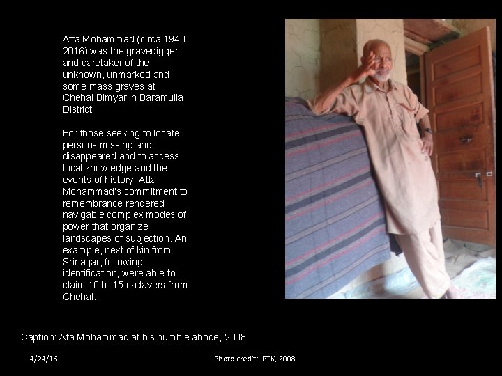 Atta Mohammad of Kashmir Obliged to Remember Text