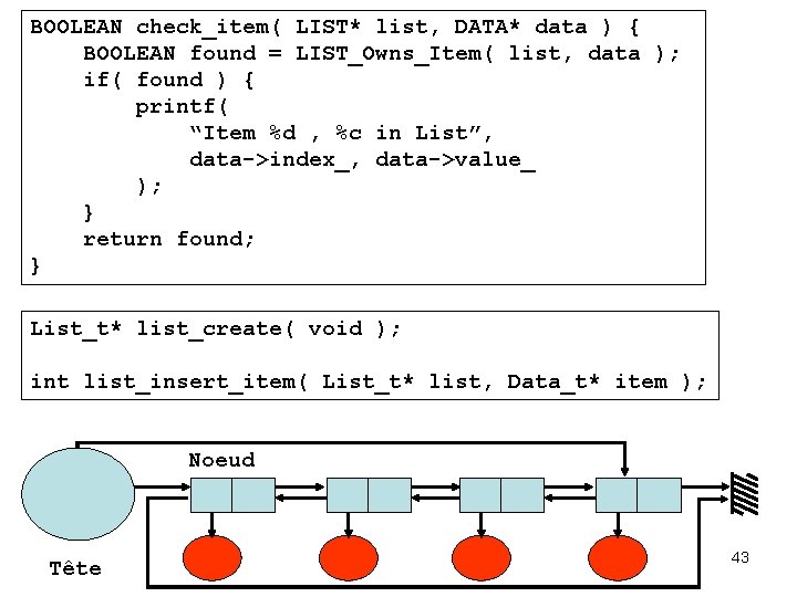 BOOLEAN check_item( LIST* list, DATA* data ) { BOOLEAN found = LIST_Owns_Item( list, data