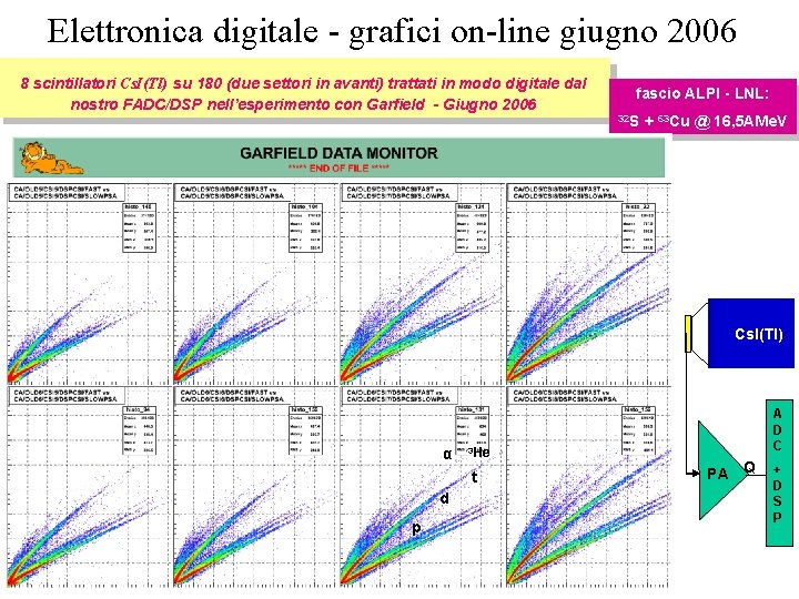 Elettronica digitale - grafici on-line giugno 2006 8 scintillatori Cs. I(Tl) su 180 (due