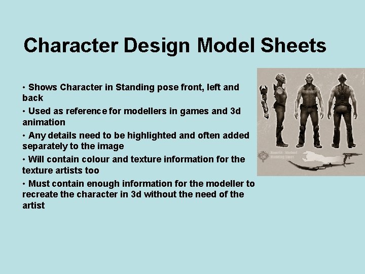 Concept Art for 3 d Character Development Overview