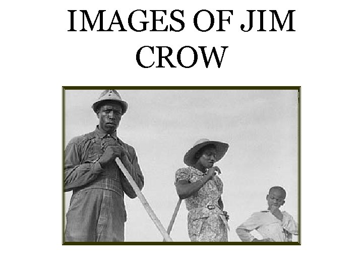 IMAGES OF JIM CROW 