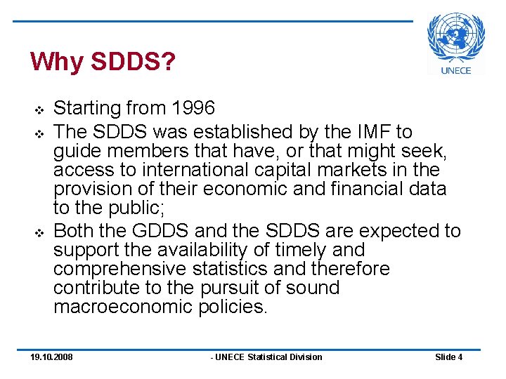 Why SDDS? v v v Starting from 1996 The SDDS was established by the Why SDDS? v v v Starting from 1996 The SDDS was established by the