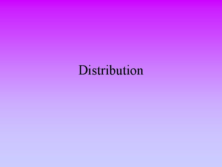 Distribution 