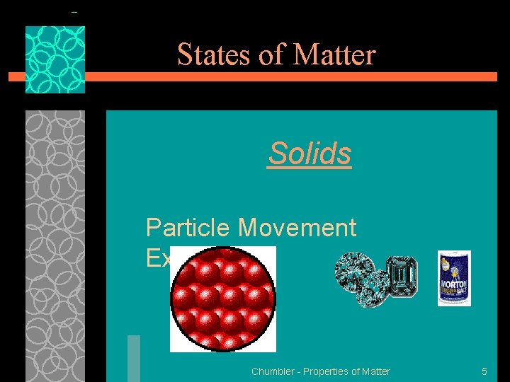 States of Matter Solids Particle Movement Examples Chumbler - Properties of Matter 5 
