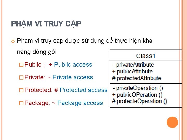 PHẠM VI TRUY CẬP Phạm vi truy cập được sử dụng để thực hiện