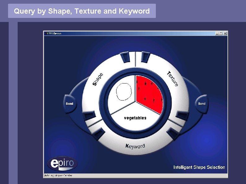 Query by Shape, Texture and Keyword 