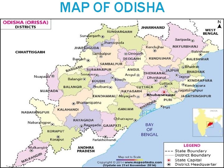 MAP OF ODISHA 