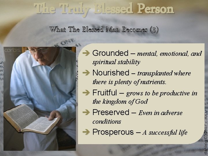 The Truly Blessed Person What The Blessed Man Becomes (3) è Grounded – mental,