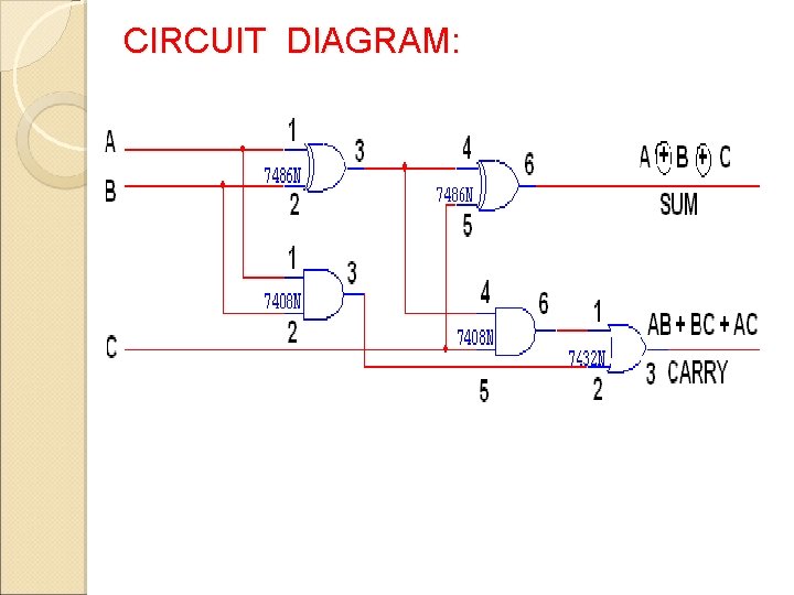 CIRCUIT DIAGRAM: 