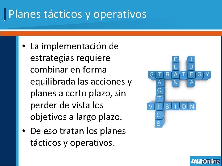 STR 581 Planeacin estratgica La implementacin de las