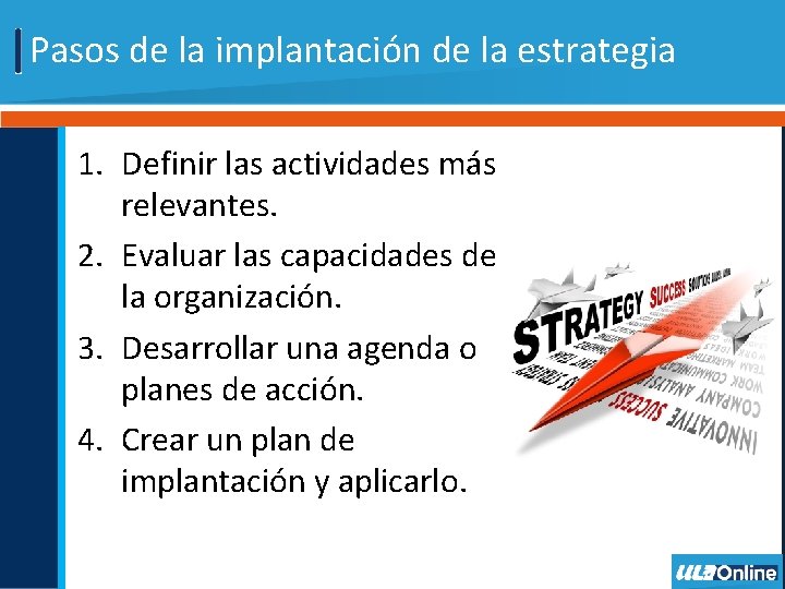 STR 581 Planeacin estratgica La implementacin de las