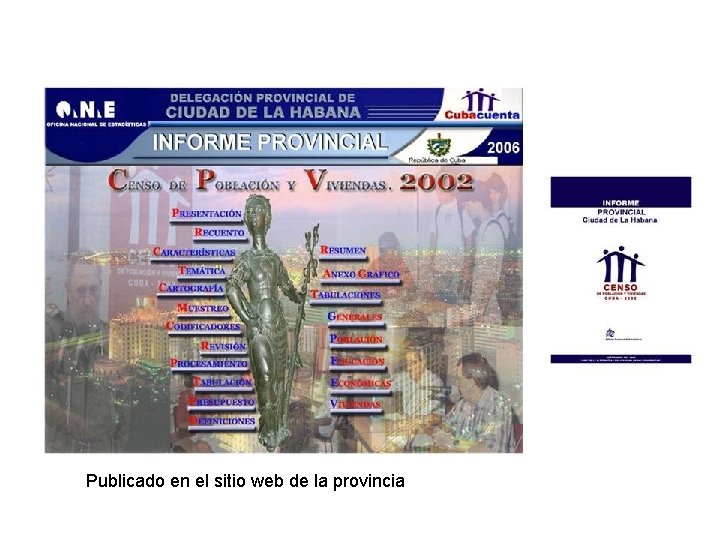 Publicado en el sitio web de la provincia 