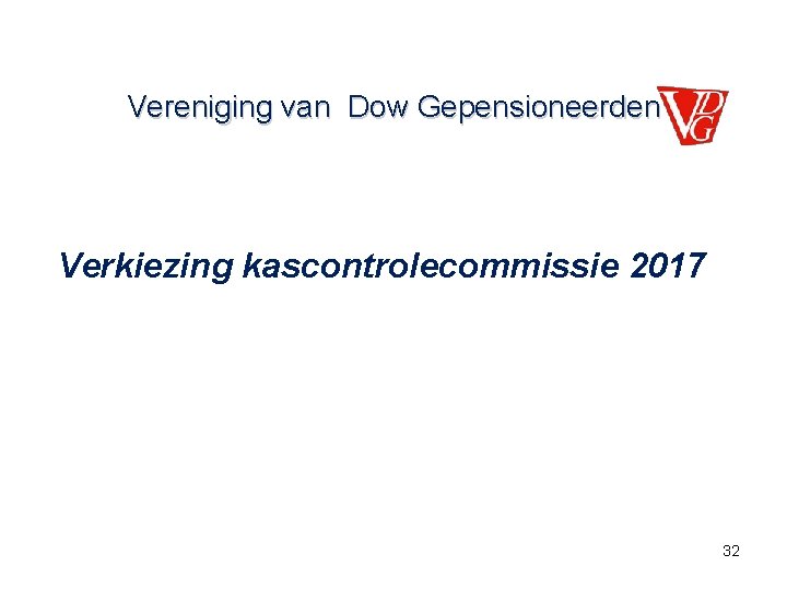 Vereniging van Dow Gepensioneerden Verkiezing kascontrolecommissie 2017 32 