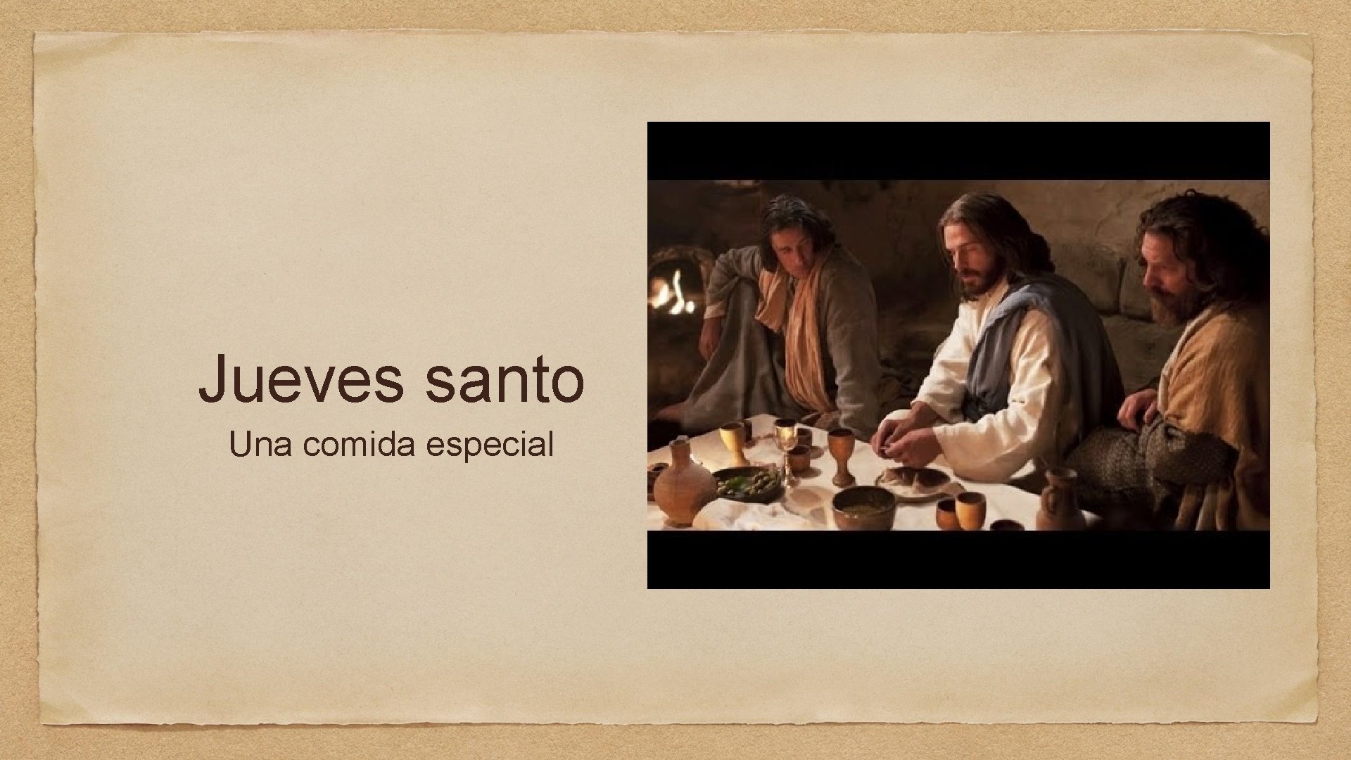 Jueves santo Una comida especial 