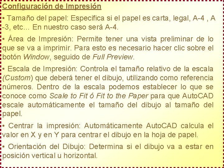 Configuración de Impresión • Tamaño del papel: Especifica si el papel es carta, legal,