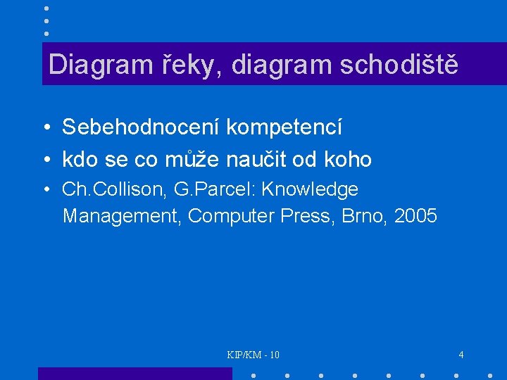 Diagram řeky, diagram schodiště • Sebehodnocení kompetencí • kdo se co může naučit od