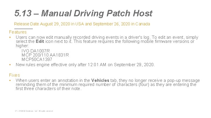 5. 13 – Manual Driving Patch Host Release Date August 29, 2020 in USA