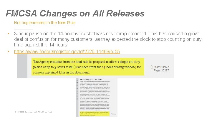 FMCSA Changes on All Releases Not Implemented in the New Rule • • 3