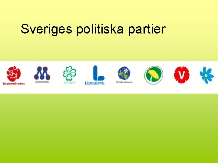 Sveriges politiska partier 