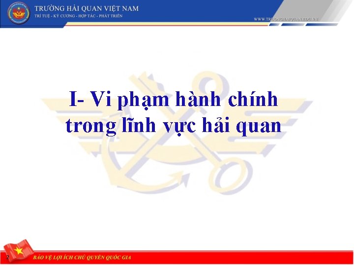 I- Vi phạm hành chính trong lĩnh vực hải quan 2 