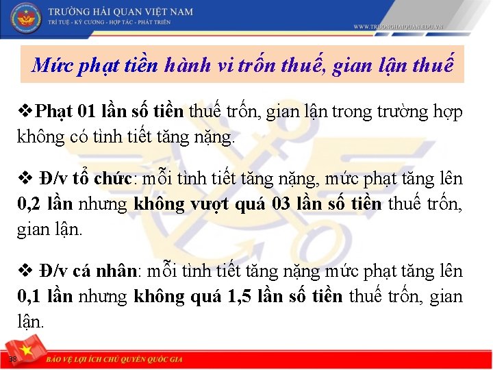 Mức phạt tiền hành vi trốn thuế, gian lận thuế v. Phạt 01 lần