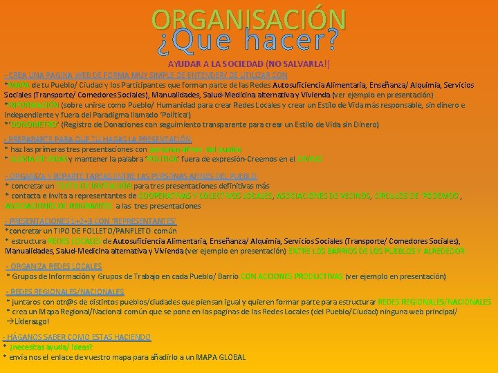 ORGANISACIÓN AYUDAR A LA SOCIEDAD (NO SALVARLA!) - CREA UNA PAGINA WEB DE FORMA