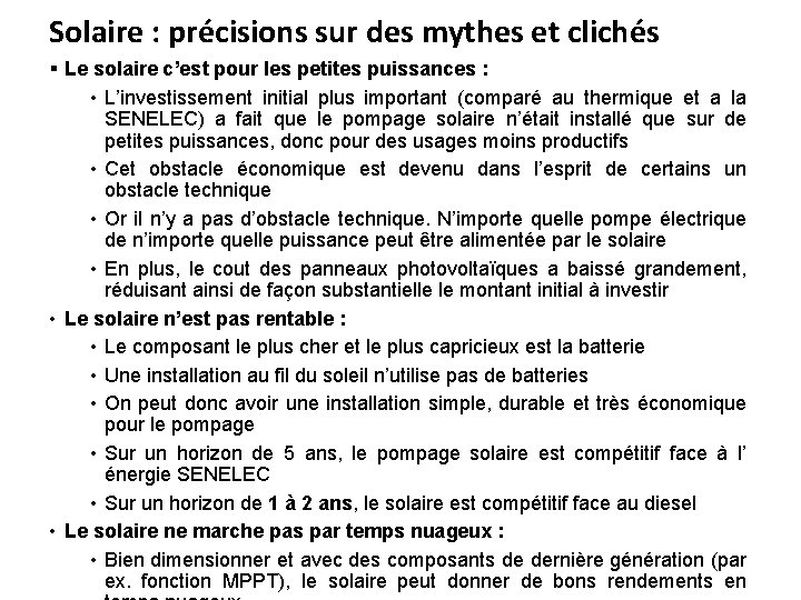 Solaire : précisions sur des mythes et clichés § Le solaire c’est pour les