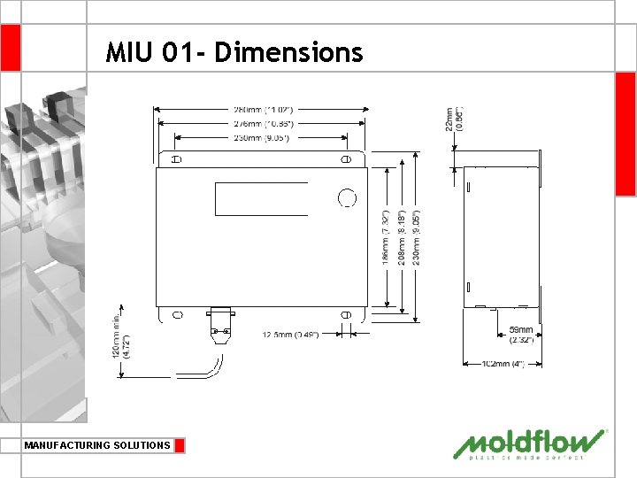 MIU 01 - Dimensions MANUFACTURING SOLUTIONS 