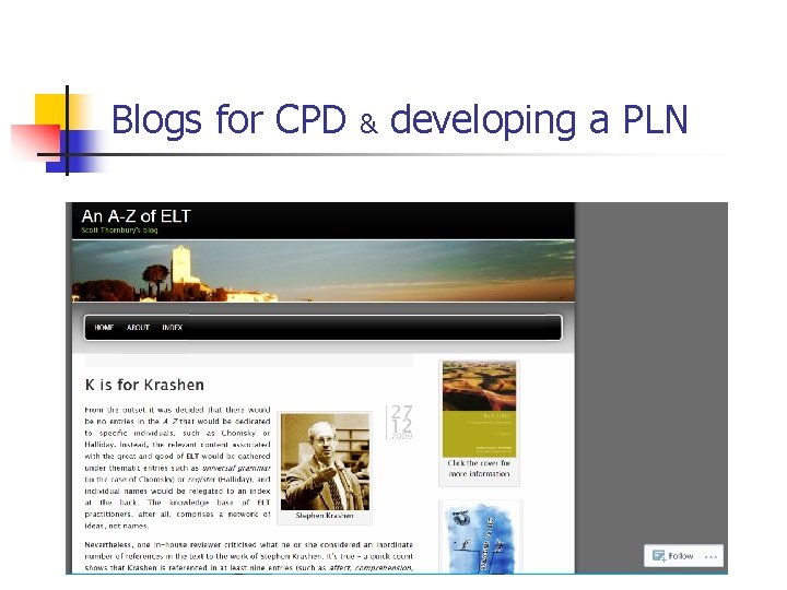 Blogs for CPD & developing a PLN 