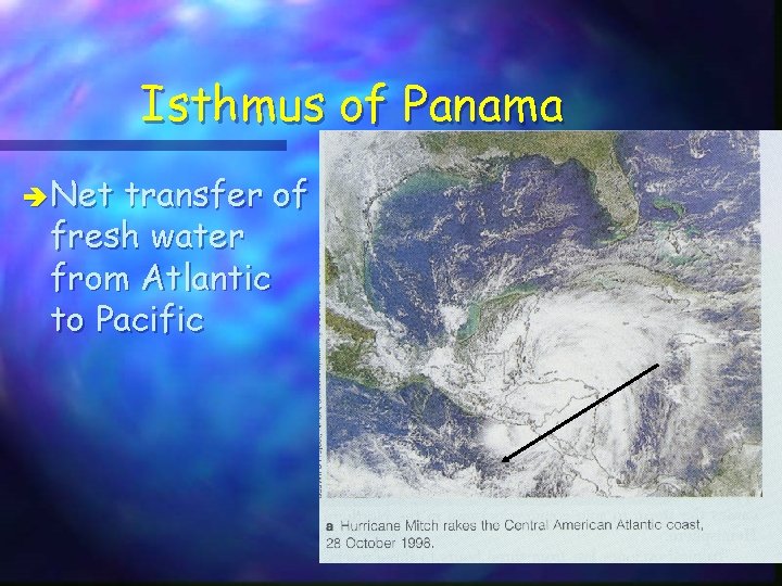 Isthmus of Panama è Net transfer of fresh water from Atlantic to Pacific 