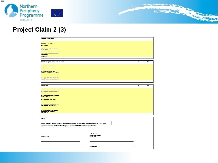 Project Claim 2 (3) Supporting documents Project Claim (page 1 and 2) Summary of
