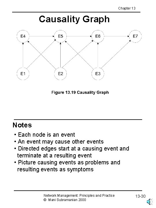 Chapter 13 Causality Graph Notes • Each node is an event • An event