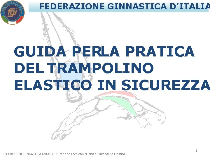 FEDERAZIONE GINNASTICA D’ITALIA GUIDA PERLA PRATICA DEL TRAMPOLINO ELASTICO IN SICUREZZA FEDERAZIONE GINNASTICA D'ITALIA