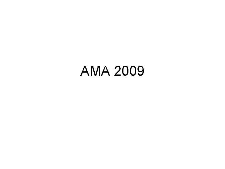AMA 2009 