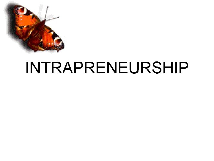 INTRAPRENEURSHIP 