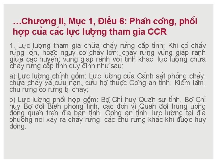 …Chương II, Mục 1, Điều 6: Pha n co ng, phô i hơ p