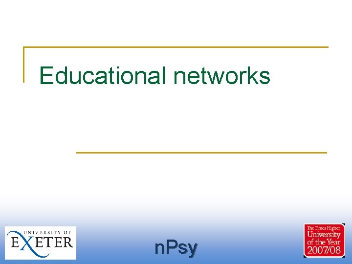 Educational networks n. Psy 