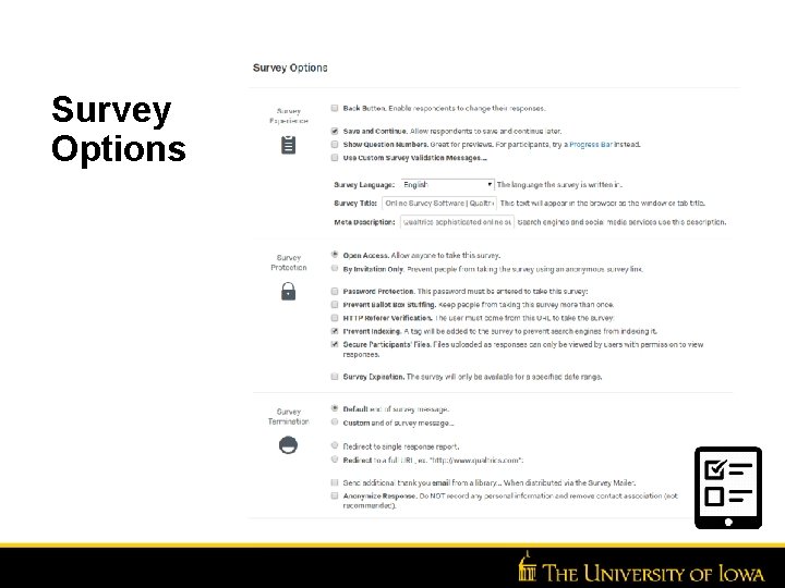 Survey Options Survey Options