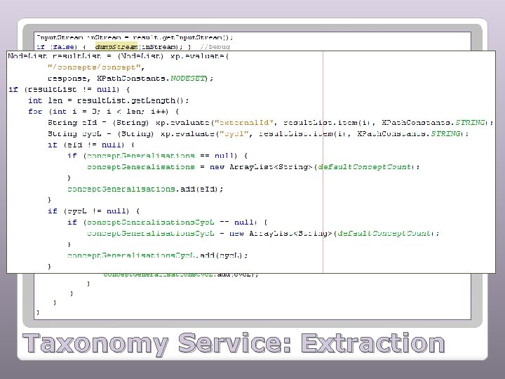 Taxonomy Service: Extraction 