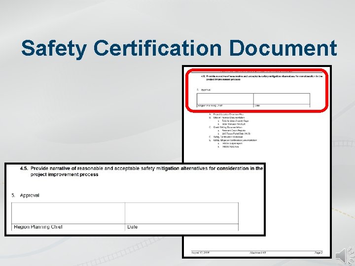 Safety Certification Document 