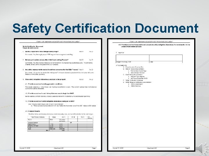 Safety Certification Document 