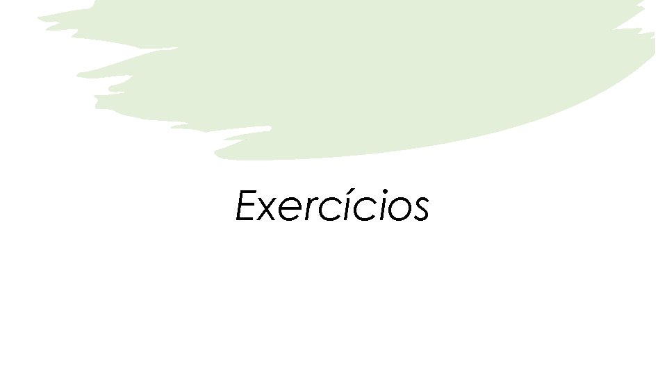 Exercícios 