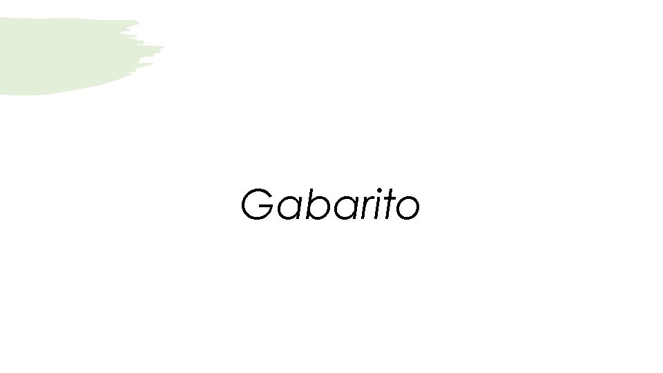 Gabarito 