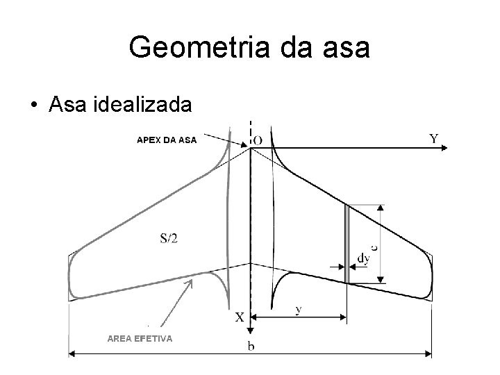 Geometria da asa • Asa idealizada 